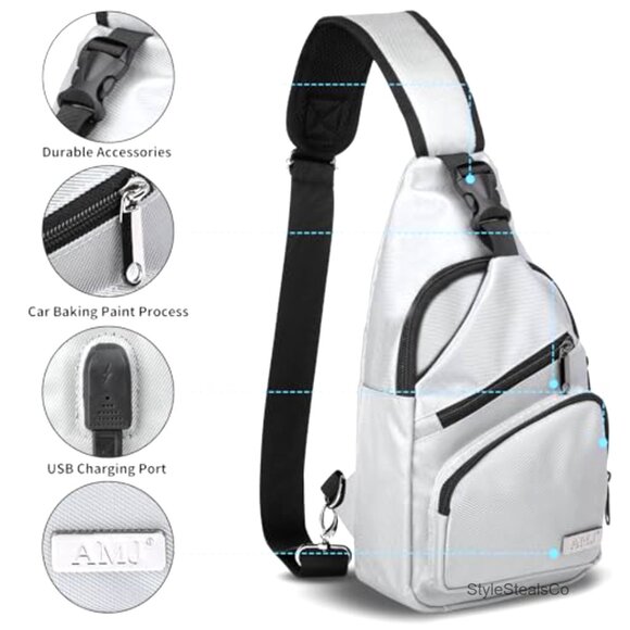 Crossbody Sling Bag Casual Shoulder Backpack Daypack for Hiking Travel Nylon Amazon.com | AOTIAN Crossbody Sling Backpack Sling Bag  main image 4
